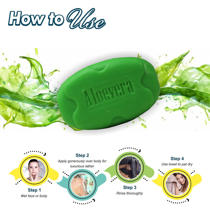 Natural Aloe Vera Bathing Soap for Sensitive Skin – Moisturize, Heal & Refresh