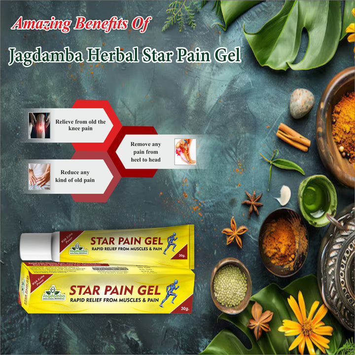 Star Pain Gel: Fast-Acting Relief for Joint and Muscle Pain (PACK OF 2)