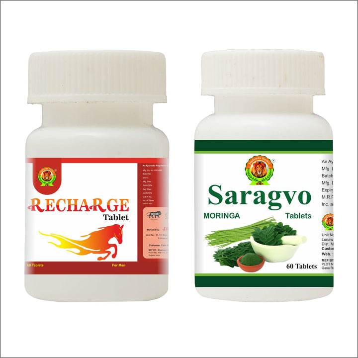 RECHARGE TABLETS | MORINGO TABLETS - MEN'S WELLNESS COMBO