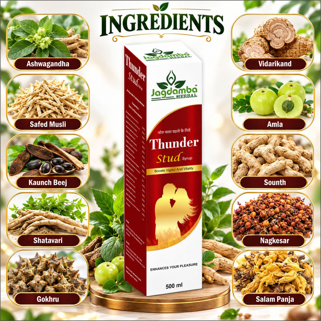 Thunder Stud Syrup | Herbal Wellness Syrup for Men's Vitality | jagdamba herbal