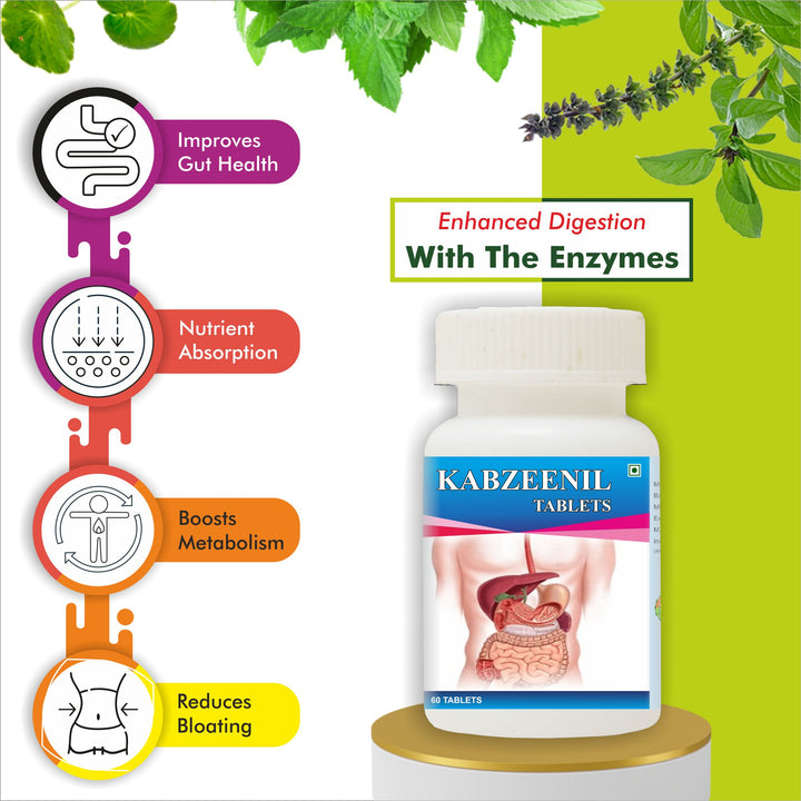 Kabzeenil Tablets | Ayurvedic Treatment for Constipation & Indigestion