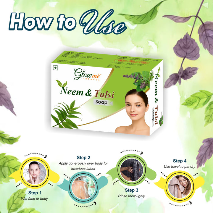 Neem Tulsi Bathing Soap – Ayurvedic Cleanser for Glowing Skin | Anti-Bacterial |