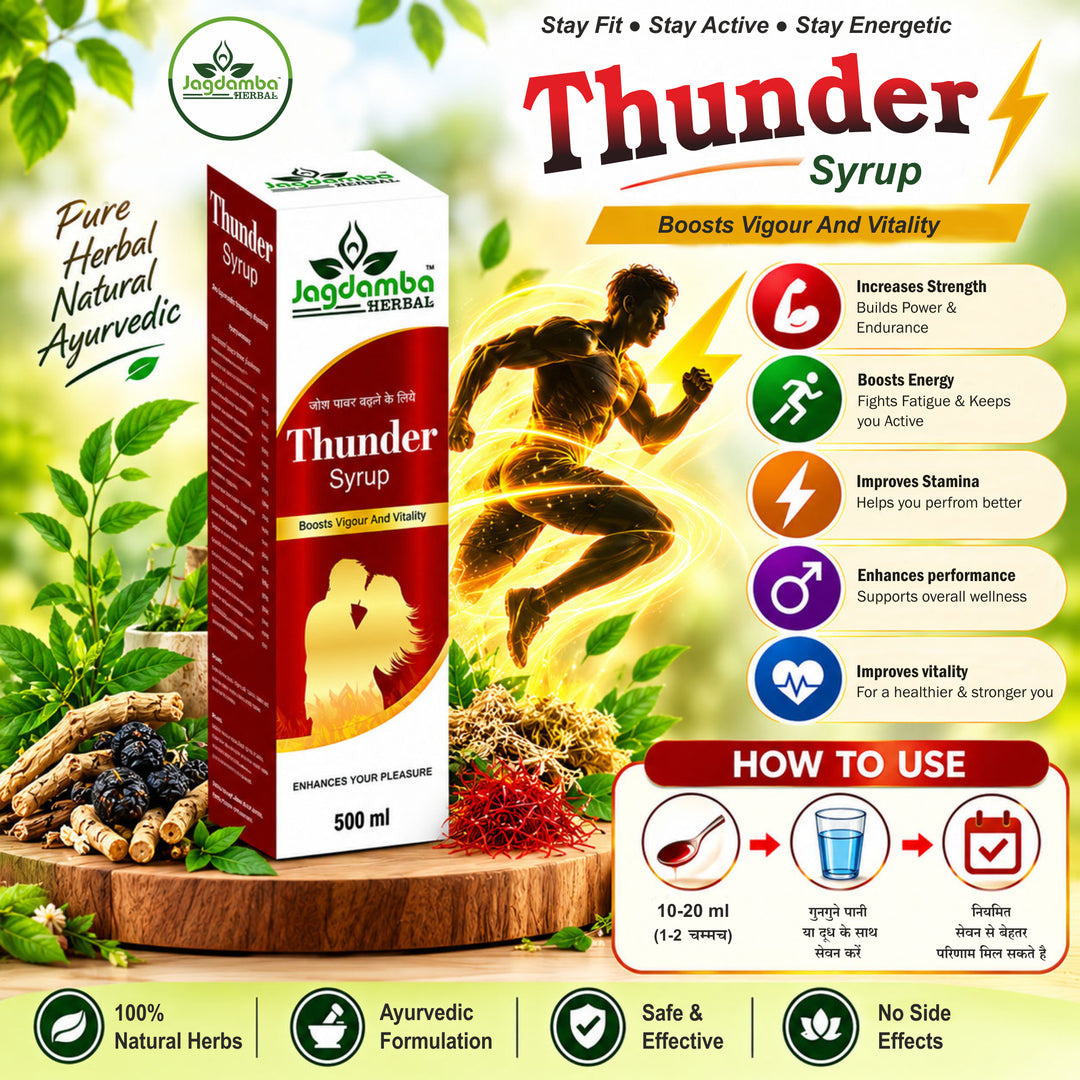 Thunder Stud Syrup | Herbal Wellness Syrup for Men's Vitality | jagdamba herbal
