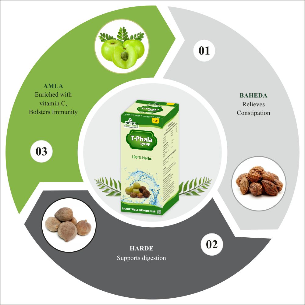 Triphala Syrup – Herbal Digestive & Bowel Support | Jagdamba Herbal