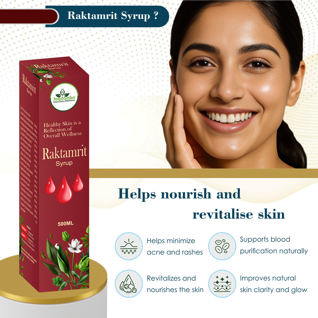 RAKTAMRIT SYRUP - Healthy Skin is a Reflection of Overall Wellness | 500 ml