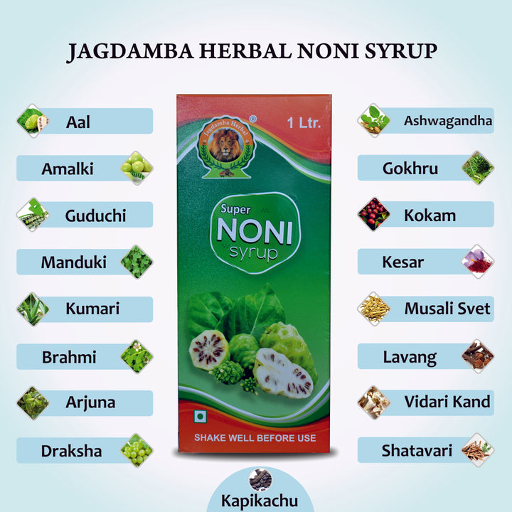 "Noni Syrup - Powerful Antioxidant & Wellness Booster for Immunity, sugar free, Digestion, and Skin Health"