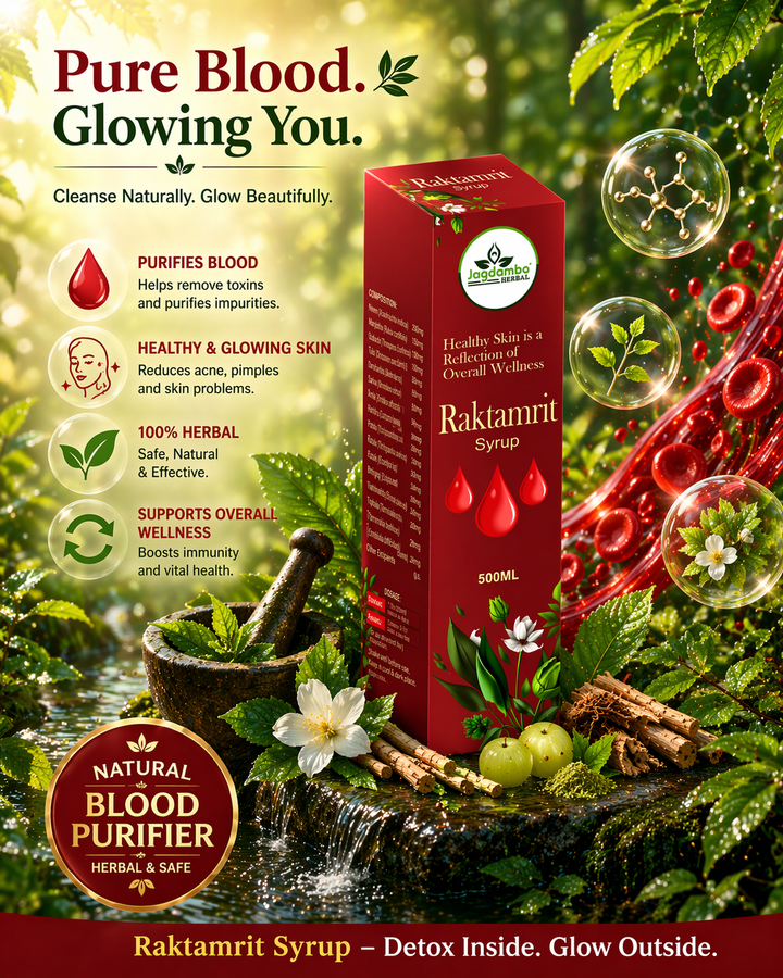 RAKTAMRIT SYRUP - Healthy Skin is a Reflection of Overall Wellness | 500 ml
