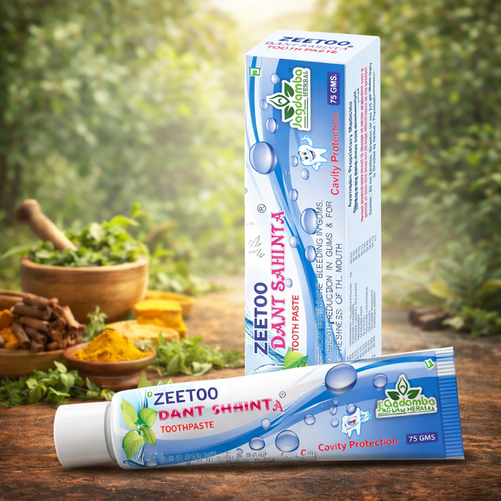 Zeetoo Toothpaste for Toothache, Bleeding Gums & Bad Breath - Natural Ayurvedic Formula with Neem & Clove (Pack of 3)