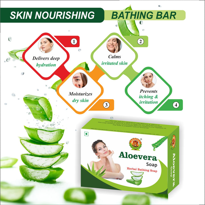 AloeVera Soap for Soft Skin | AloeVera Bathing Soap