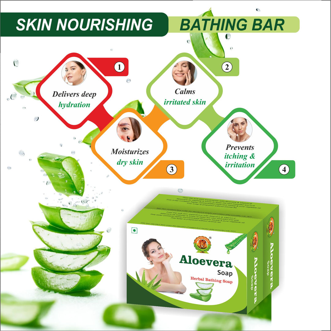 AloeVera Soap for Soft Skin | AloeVera Bathing Soap