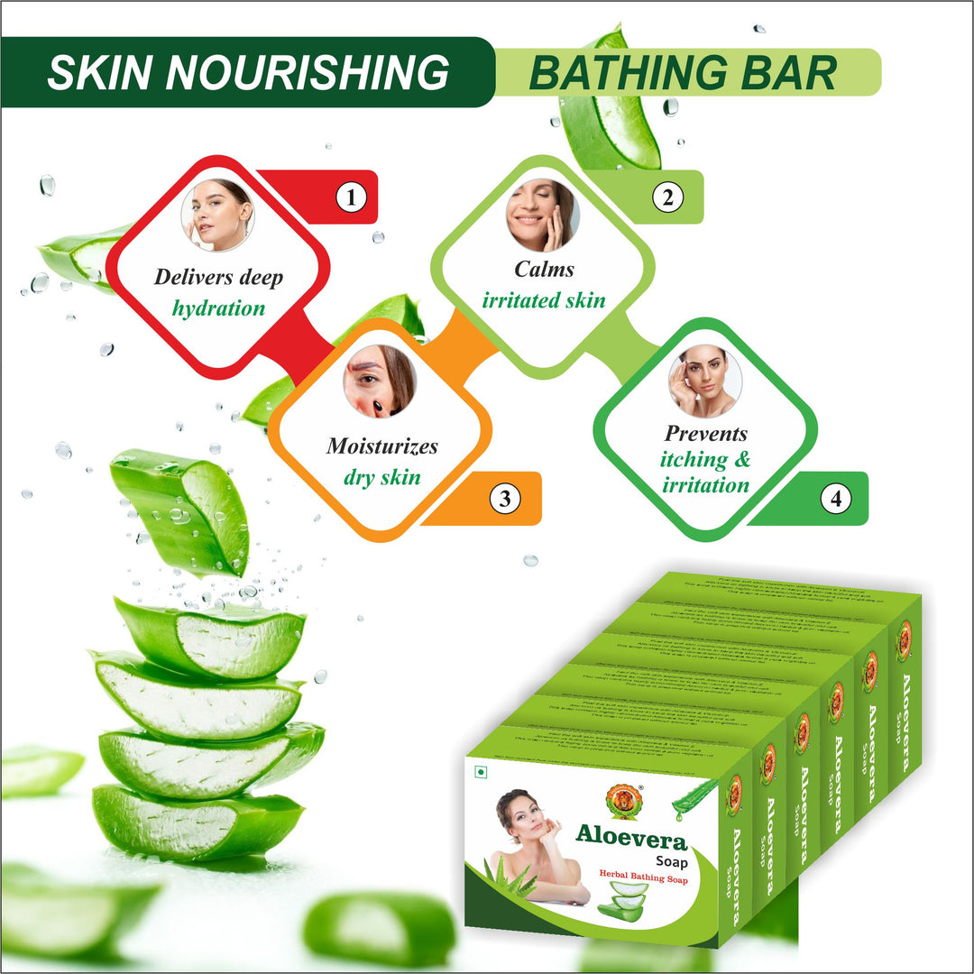 AloeVera Soap for Soft Skin | AloeVera Bathing Soap