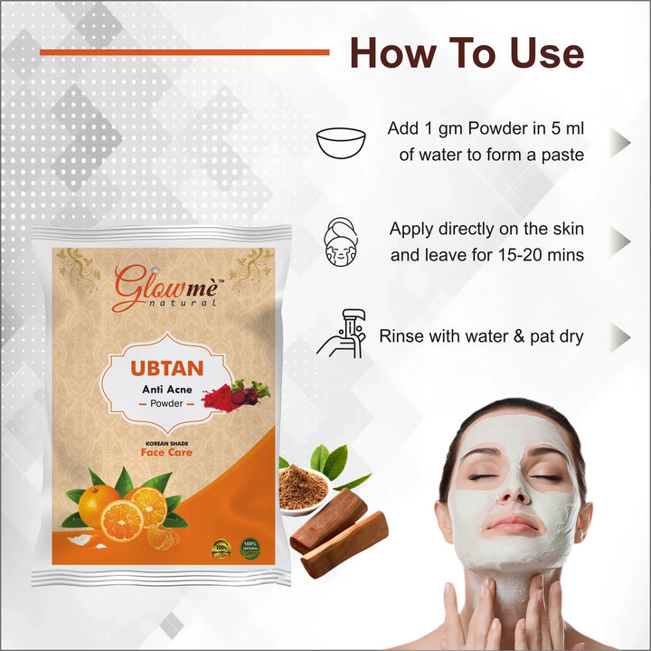 Glow Me Natural  Ubtan  Anti Acne Powder– 100% Herbal Face Pack | Pack of 3