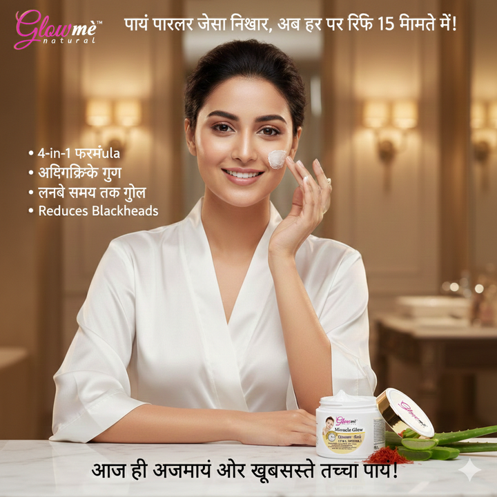 GlowMe Natural Miracle Glow 4-in-1 Herbal Brightening, Hydrating, Anti-Ageing & Nourishing Skincare Solution – For Healthy, Radiant & Youthful Skin