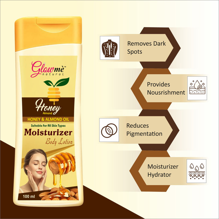 Glowme Honey Almond Moisturizer – Deep Nourishment for Soft, Glowing Skin | 100 ml