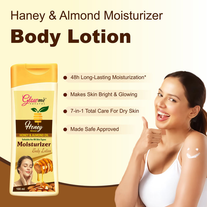 Glowme Honey Almond Moisturizer – Deep Nourishment for Soft, Glowing Skin | 100 ml