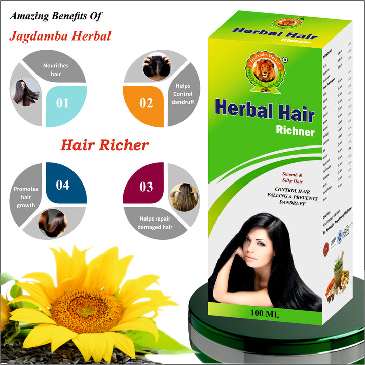 Herbal Hair Richner Oil  | Strengthen, Nourish, and Revitalize Your Hair