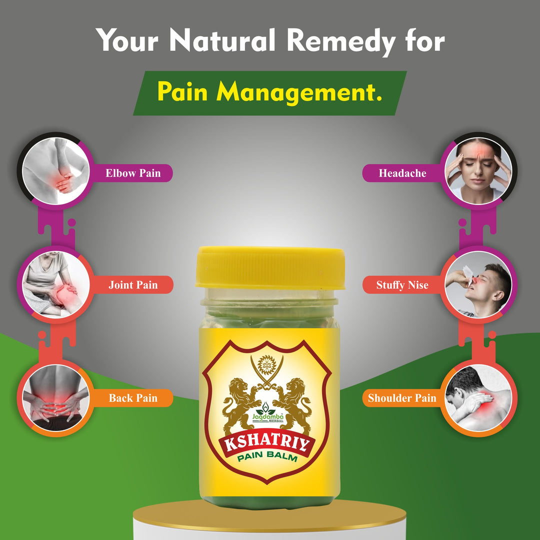 Kshatriy Pain Balm | Ultimate Relief for Chronic Pain | Headaches, and Body Aches (PACK OF 3)