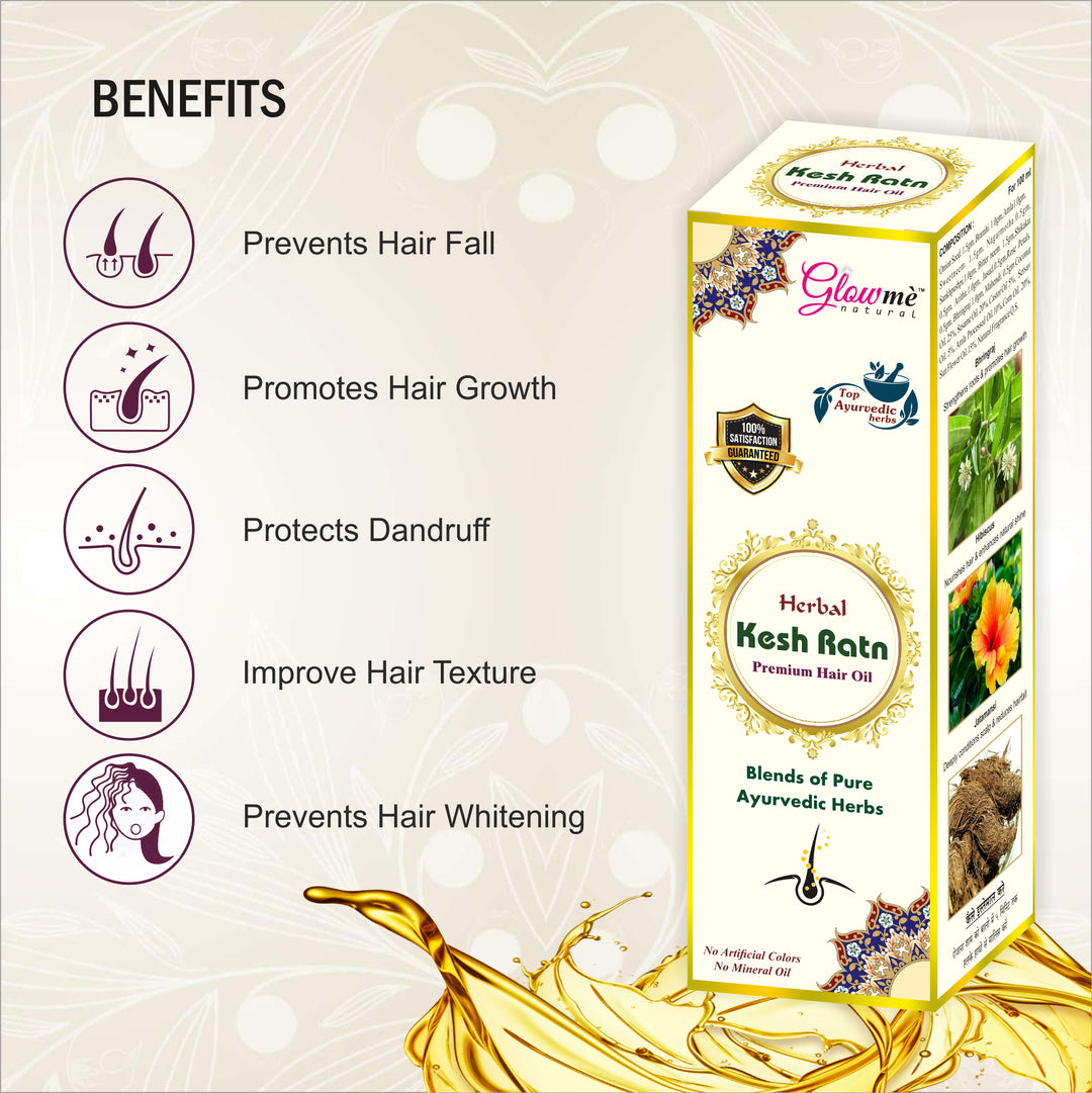 Kesh Ratna Hair Oil - Ultimate Nourishment for Strong, Smooth, and Youthful Hair