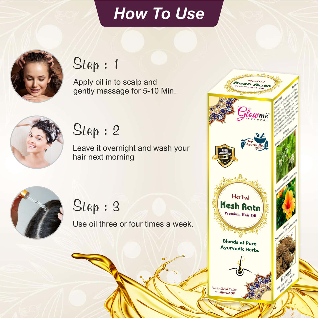 Kesh Ratna Hair Oil - Ultimate Nourishment for Strong, Smooth, and Youthful Hair
