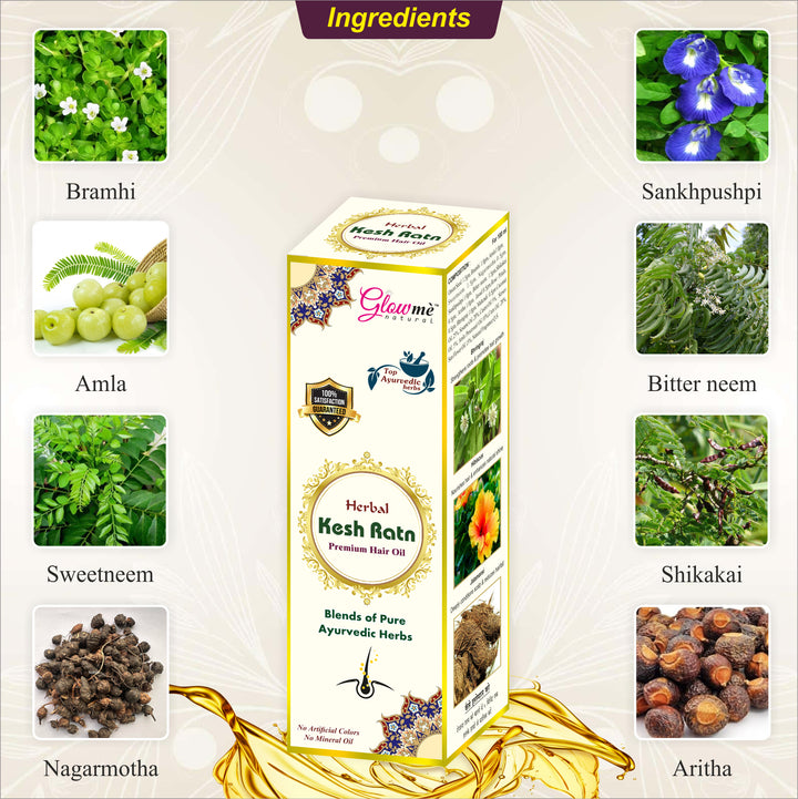 Kesh Ratna Hair Oil - Ultimate Nourishment for Strong, Smooth, and Youthful Hair