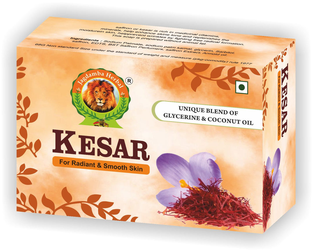 Kesar Soap: Radiant Glow with Saffron Infusion – Fades Acne, Black Spots, Wrinkles, and Dark Circles