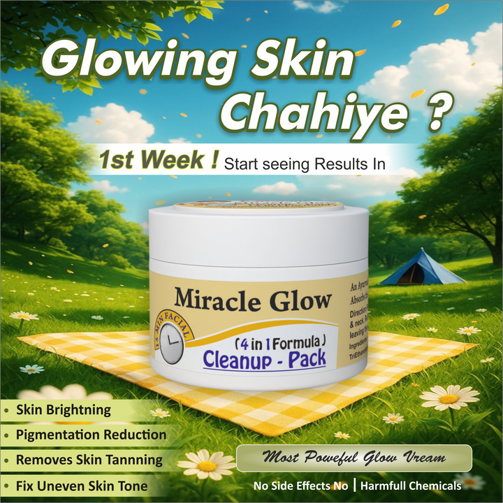 GlowMe Natural Miracle Glow 4-in-1 Herbal Brightening, Hydrating, Anti-Ageing & Nourishing Skincare Solution – For Healthy, Radiant & Youthful Skin