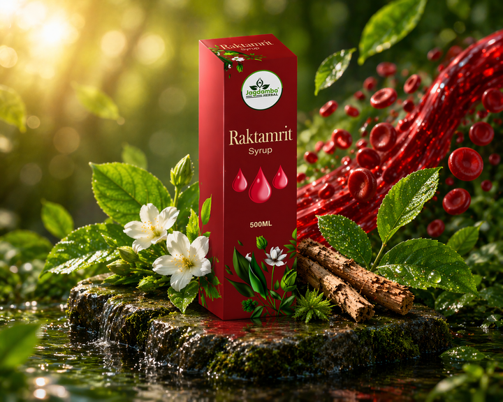 Jagdamba Herbal Raktamrit Syrup | Ayurvedic Herbal Health Syrup