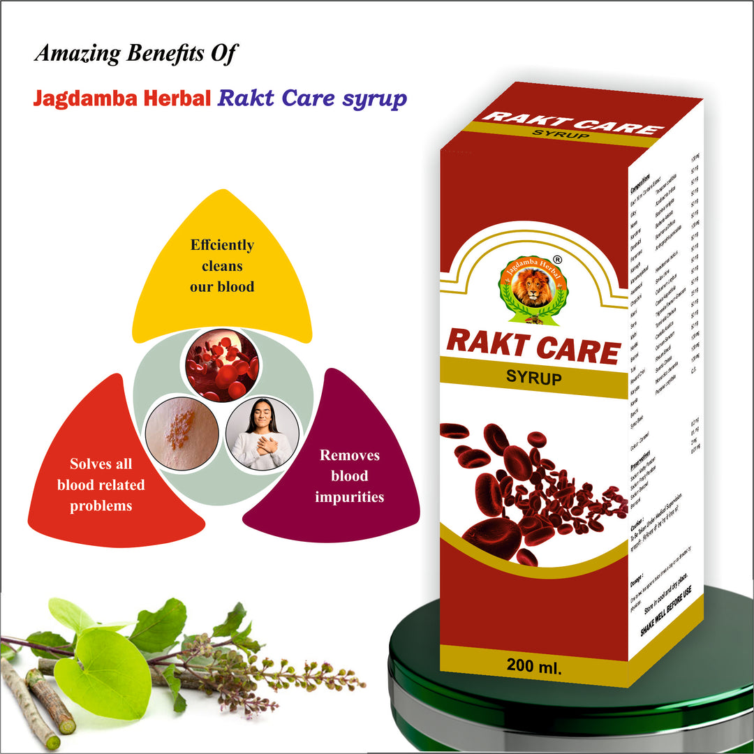 Jagdamba Herbal Rakt Care Syrup | Ayurvedic Blood Purifier for Optimal Health