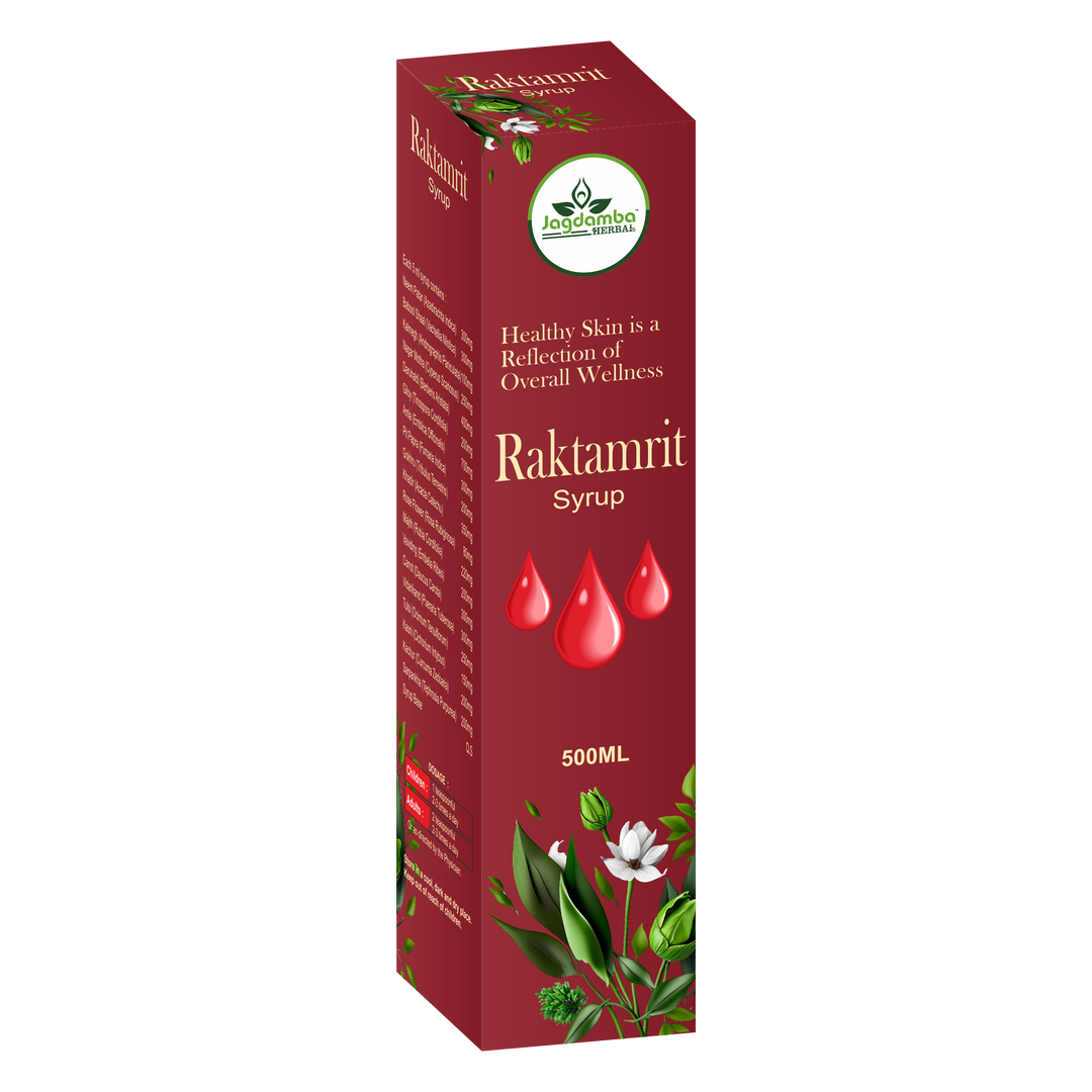 Raktamrit Syrup | Ayurvedic Herbal Blood Purifier Syrup for Daily Wellness & Skin Health | Jagdamba Herbal