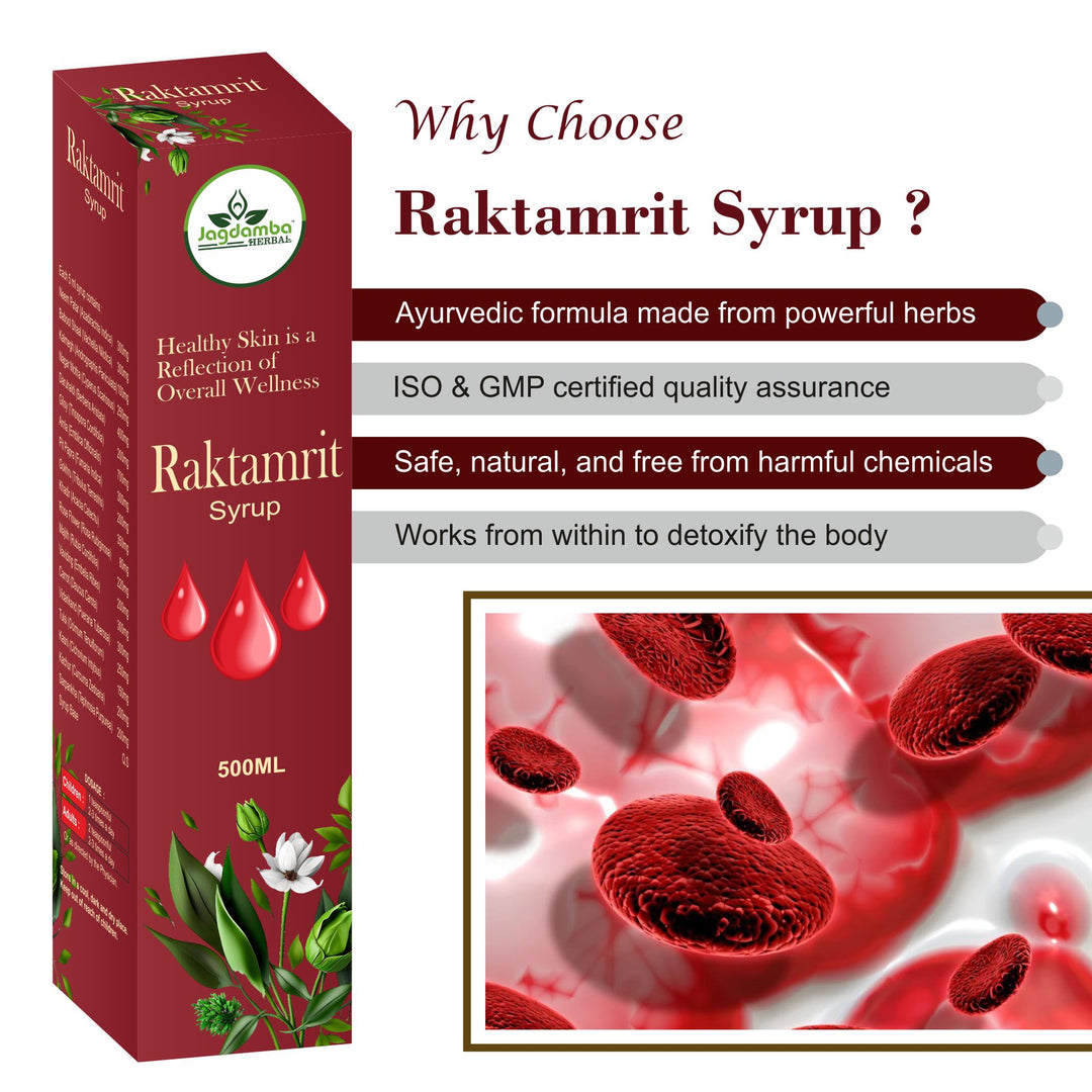 RAKTAMRIT SYRUP - Healthy Skin is a Reflection of Overall Wellness | 500 ml