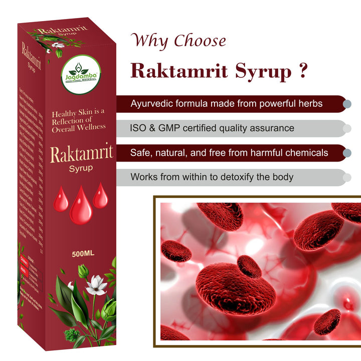 RAKTAMRIT SYRUP - Healthy Skin is a Reflection of Overall Wellness | 500 ml