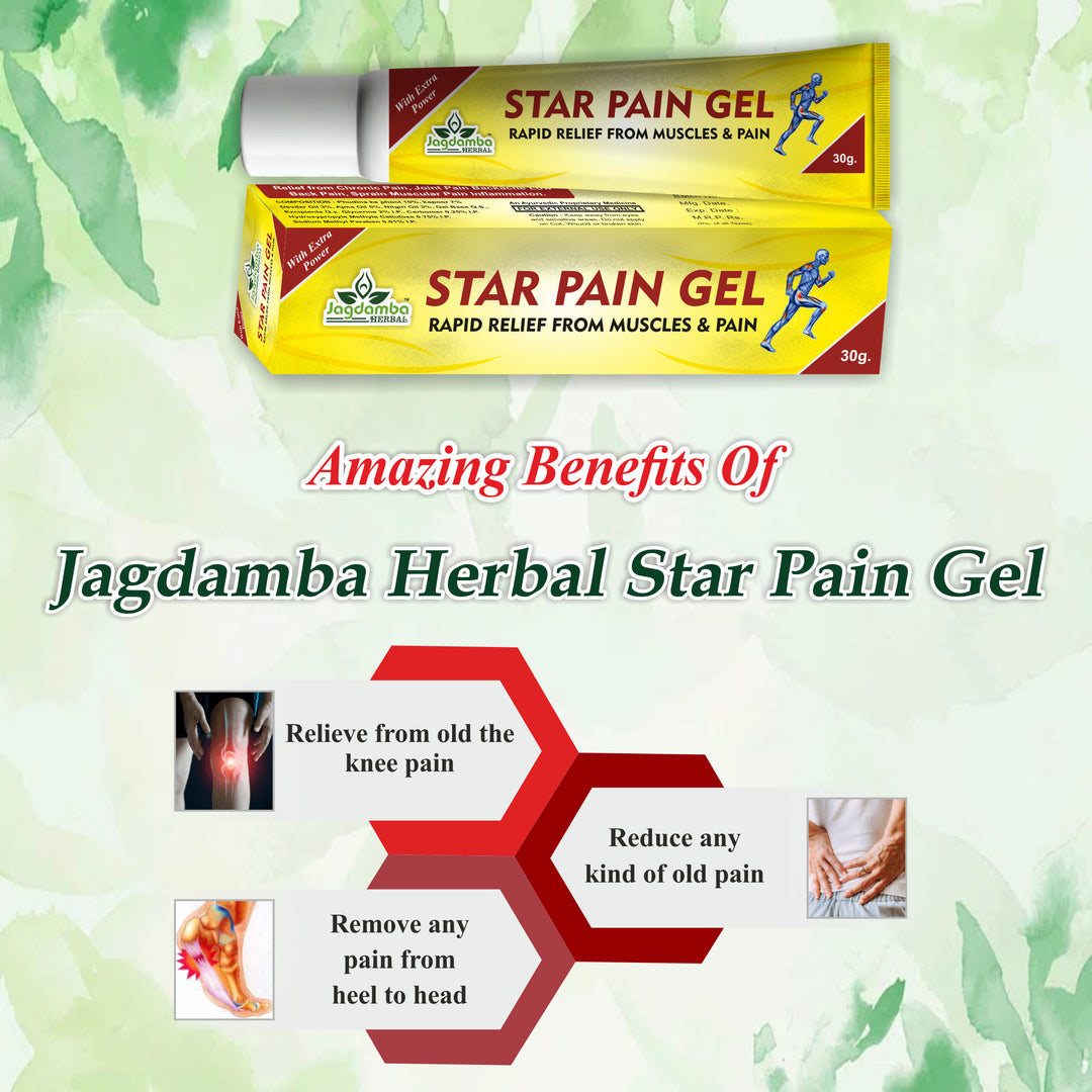 Star Pain Gel: Fast-Acting Relief for Joint and Muscle Pain (PACK OF 2)