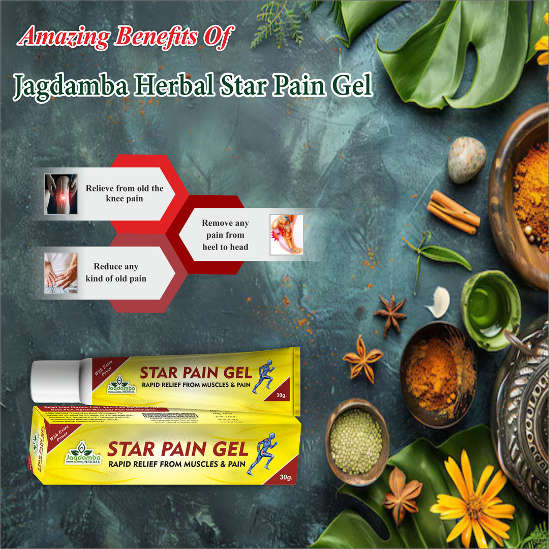 Star Pain Gel: Fast-Acting Relief for Joint and Muscle Pain (PACK OF 2)