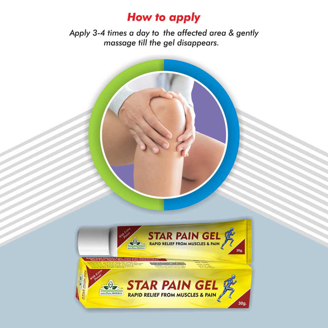 Star Pain Gel: Fast-Acting Relief for Joint and Muscle Pain (PACK OF 2)
