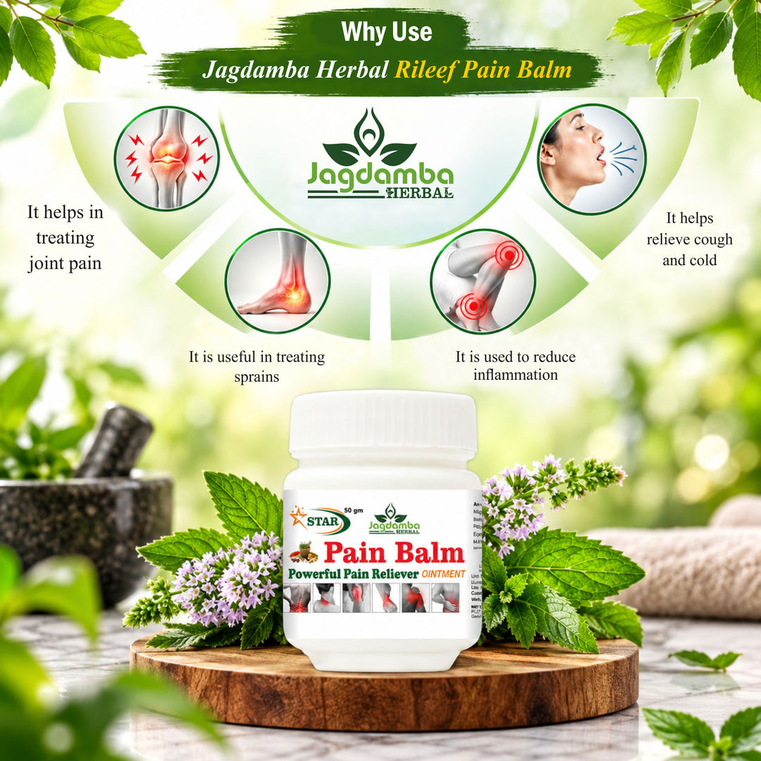 Star Pain Balm – Herbal Pain Relief Balm for Muscle & Joint Care | Jagdamba Herbal(PACK OF 2)