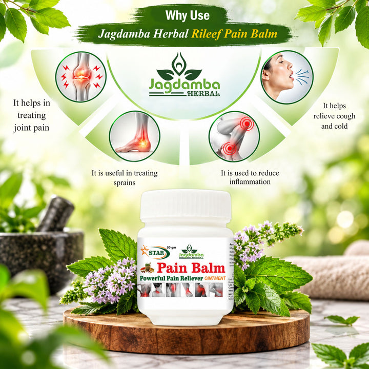 Star Pain Balm – Herbal Pain Relief Balm for Muscle & Joint Care | Jagdamba Herbal(PACK OF 2)