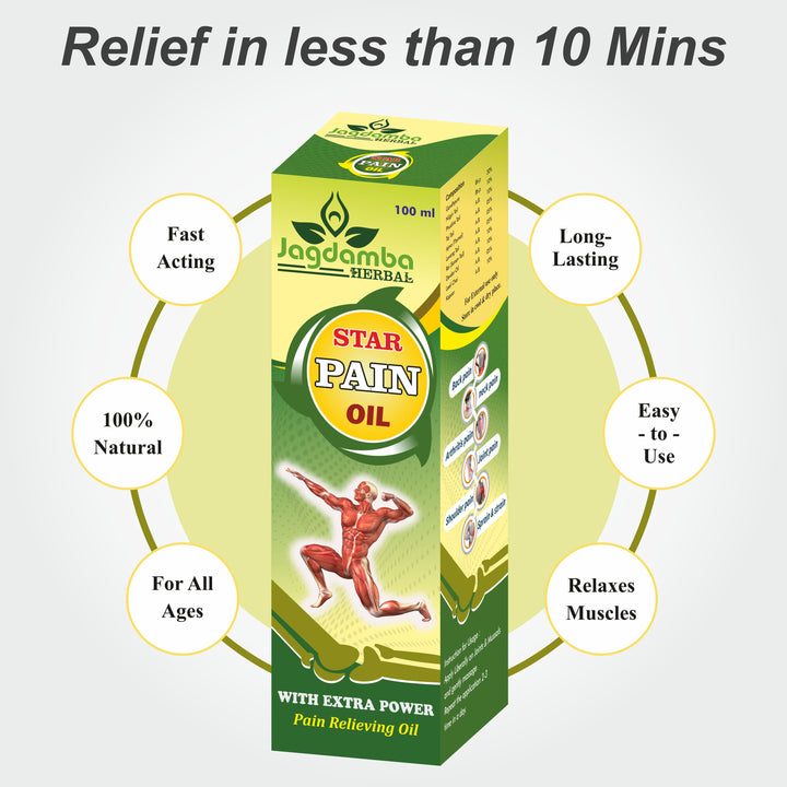 Jagdamba Herbal  – Ayurvedic Pain Relief Oil for Arthritis, Sciatica, Joint Stiffness & Body Pain