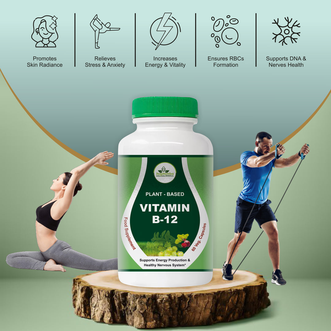 Vitamin B12 High Strength – Boosts Energy, Brain & Nerve Health | 60 Veg. Capsules