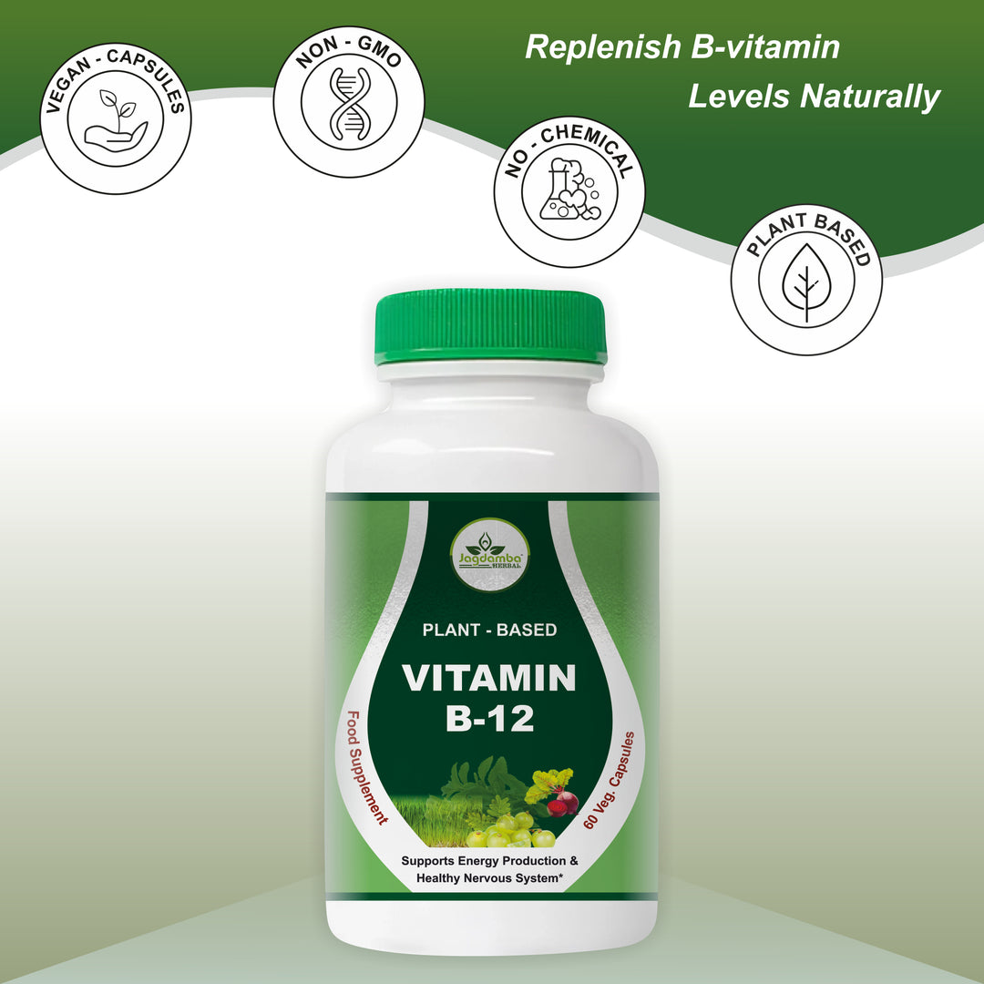 Vitamin B12 High Strength – Boosts Energy, Brain & Nerve Health | 60 Veg. Capsules
