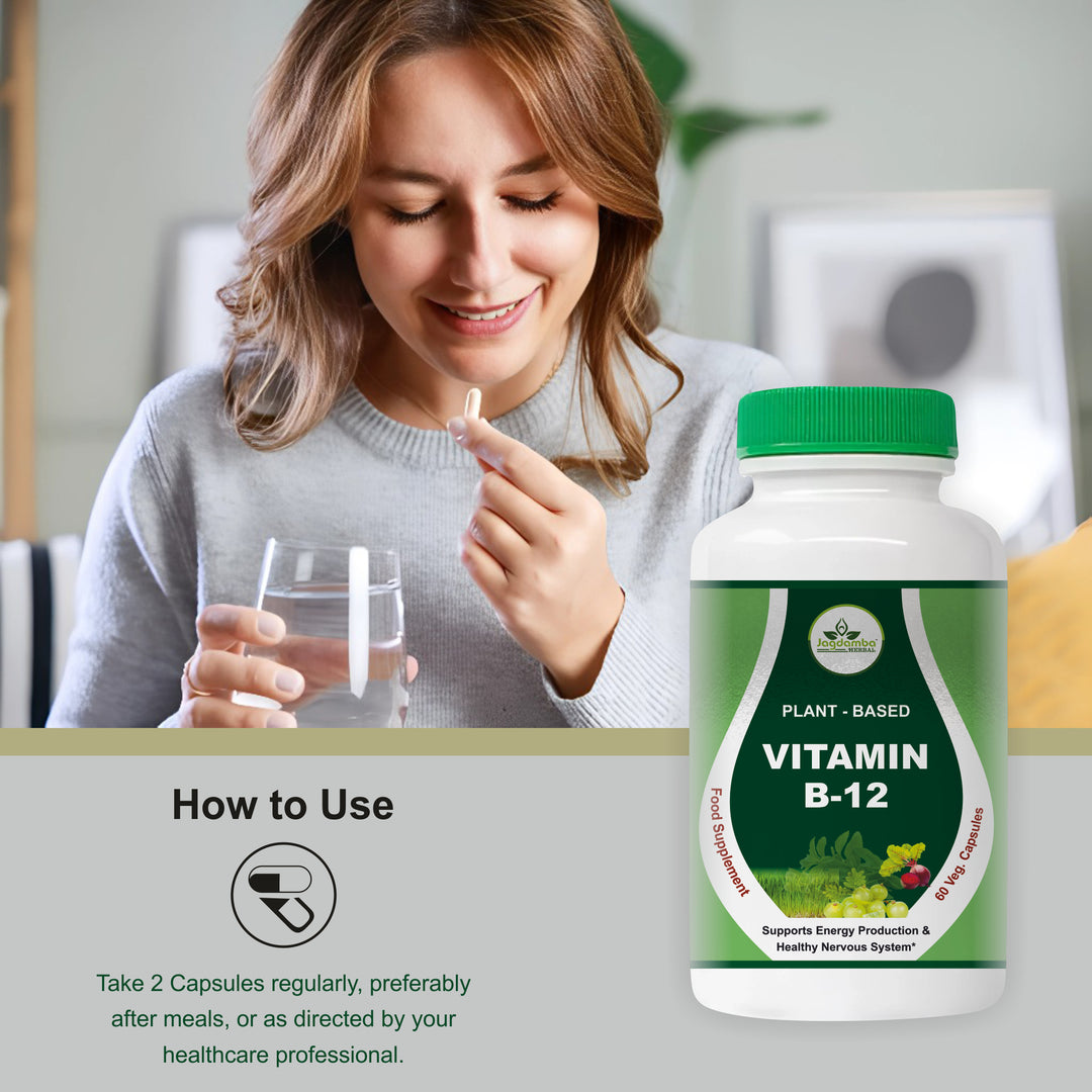 Vitamin B12 High Strength – Boosts Energy, Brain & Nerve Health | 60 Veg. Capsules