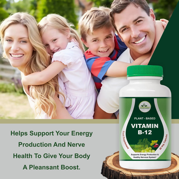 Vitamin B12 High Strength – Boosts Energy, Brain & Nerve Health | 60 Veg. Capsules