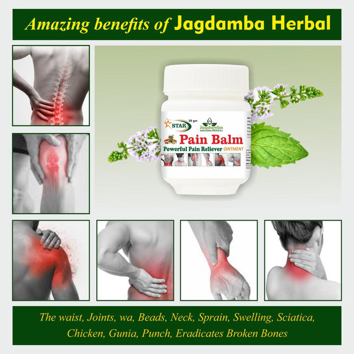 Jagdamba Herbal Star Pain Balm is an absolute cure for all types of pain.