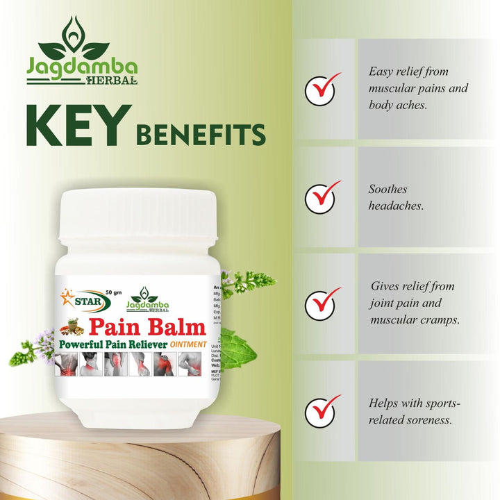 Jagdamba Herbal Star Pain Balm is an absolute cure for all types of pain.