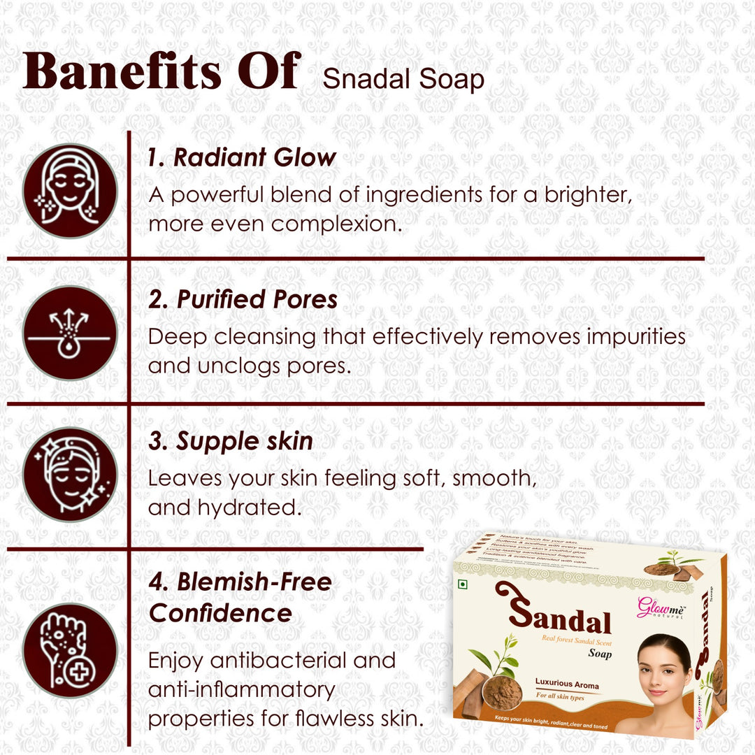 Glowme Sandal Soap benefits for gentle and refreshing skin care