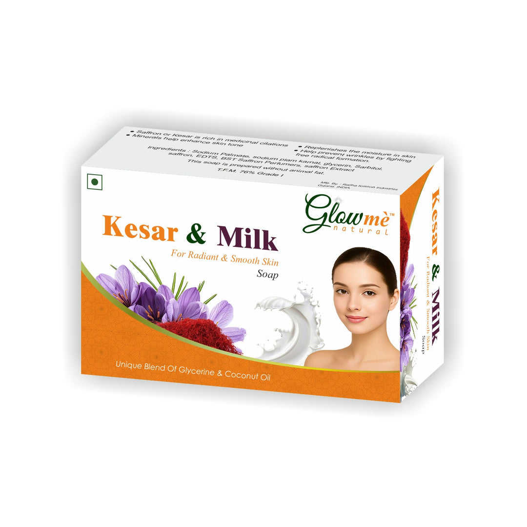 Kesar Bathing Soap – Natural Skin Brightening & Glowing Ayurvedic Soap | Saffron-Enriched |