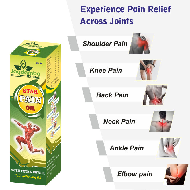 Star Pain Relief Oil | Best Ayurvedic Herbal Pain Oil in India | Jagdamba Herbal