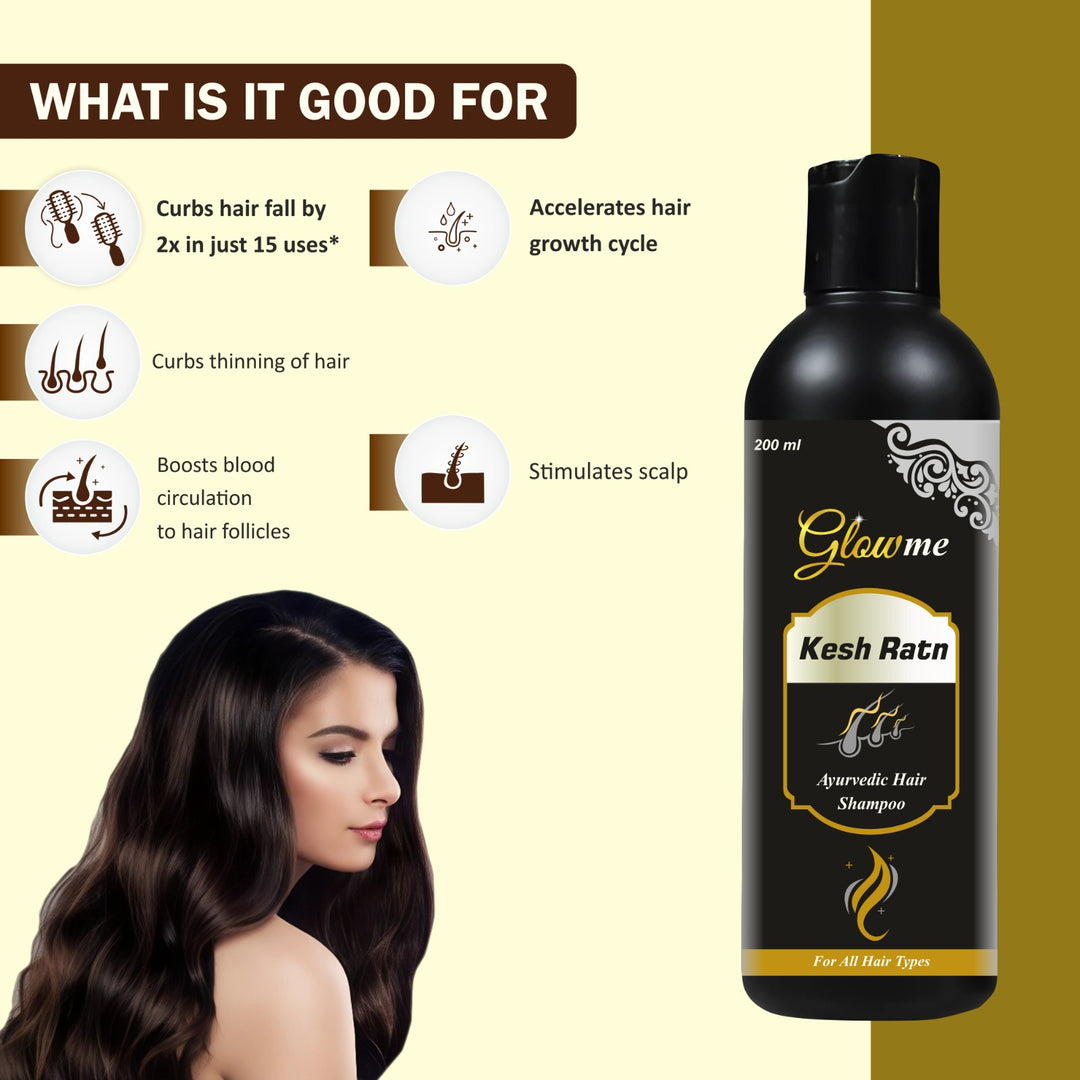 Kesh Ratn Ayurvedic Hair Shampoo – Strong, Smooth & Naturally Healthy Hair  | 200 ml