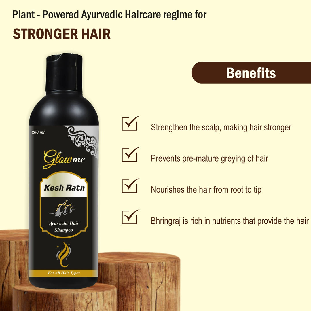 Kesh Ratn Ayurvedic Hair Shampoo – Strong, Smooth & Naturally Healthy Hair  | 200 ml