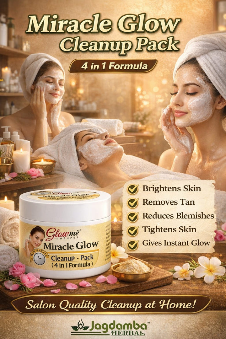 GlowMe Natural Miracle Glow 4-in-1 Herbal Brightening, Hydrating, Anti-Ageing & Nourishing Skincare Solution – For Healthy, Radiant & Youthful Skin