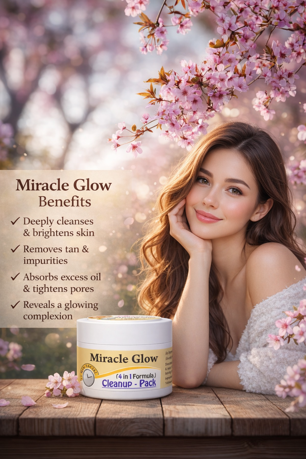 GlowMe Natural Miracle Glow 4-in-1 Herbal Brightening, Hydrating, Anti-Ageing & Nourishing Skincare Solution – For Healthy, Radiant & Youthful Skin